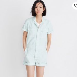 Denim coverall romper-MADEWELL